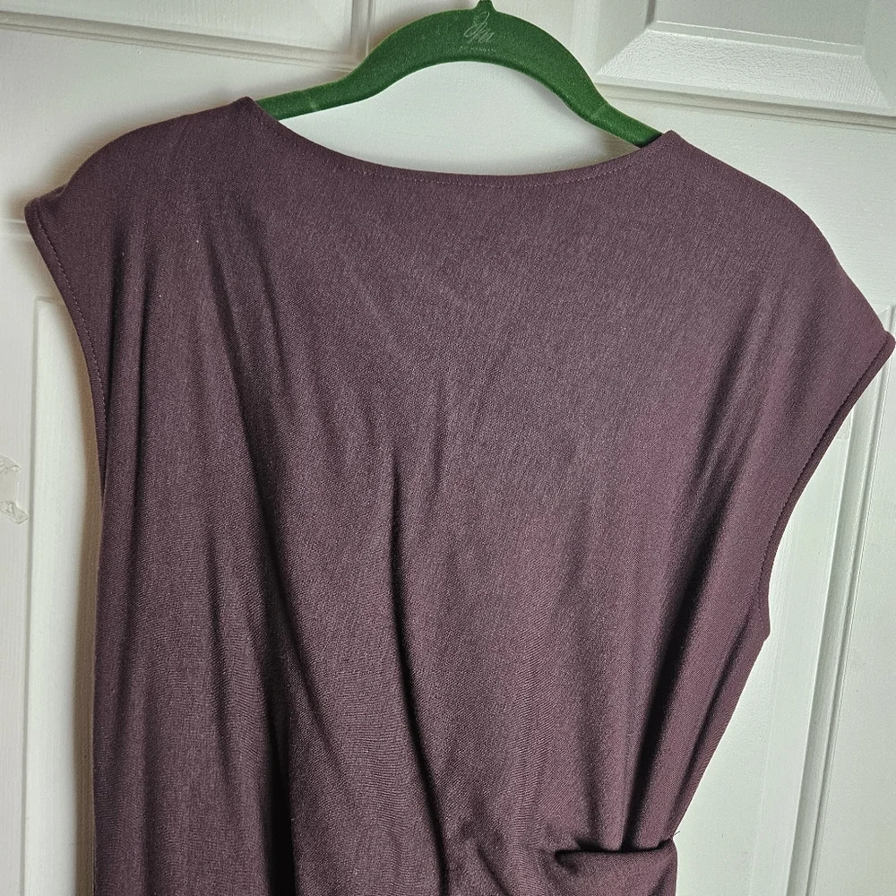 G.I.L.I. (Got It Love It) Women Wine Runched Slimming Dress Size 14 - Picture 5 of 12